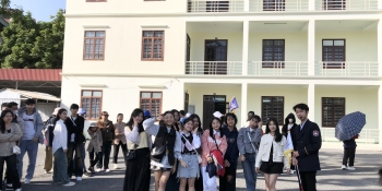 HỌC SINH CÁC TRƯỜNG THPT TỈNH NAM ĐỊNH THAM QUAN TT HUẤN LUYỆN THUYỀN VIÊN - ĐH HÀNG HẢI VIỆT NAM